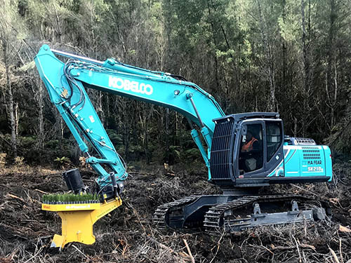M-Planter excavator attachment for tree planting